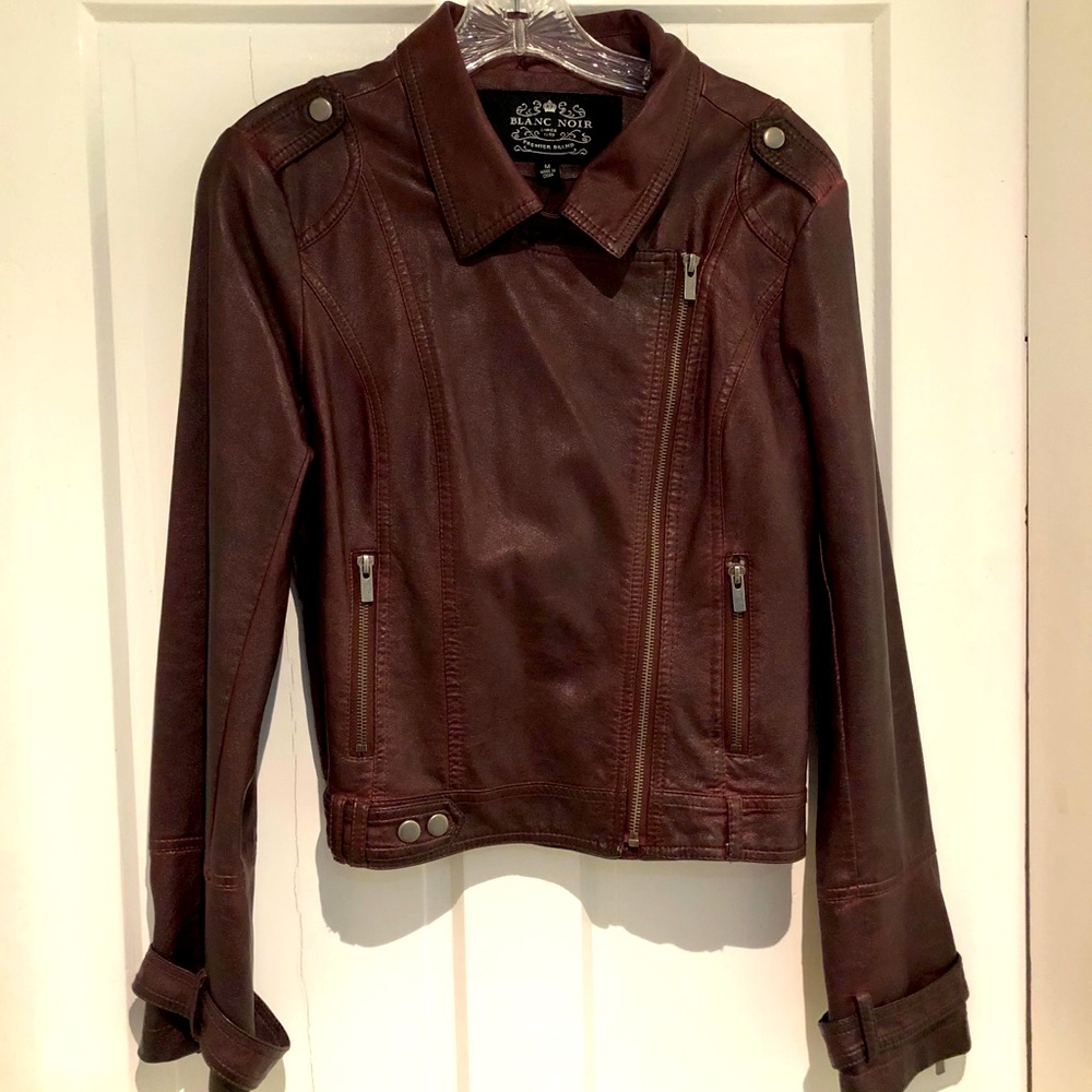 Blanc Noir faux leather jacket
